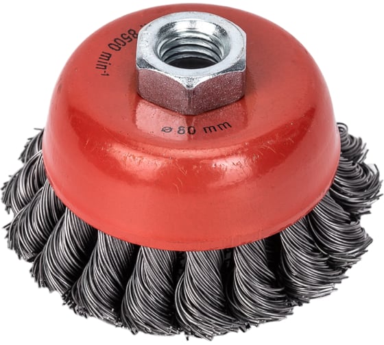 Изображение товара Щетка-крацовка чашечная для УШМ двухрядная (80 мм, М14) MIRAX 35104-080-2