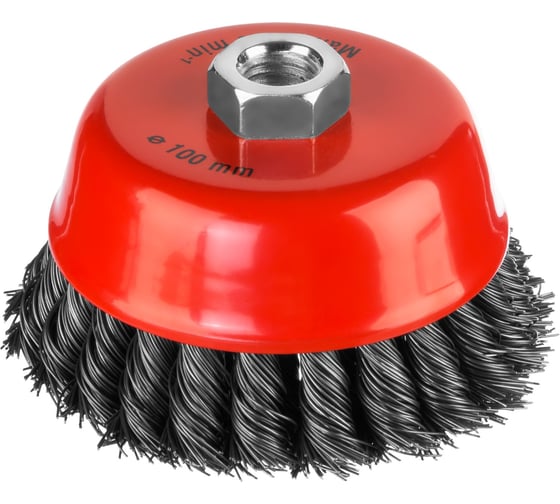 Изображение товара Щетка-крацовка чашечная для УШМ двухрядная (100 мм, М14) MIRAX 35104-100-2