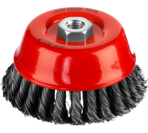 Изображение товара Щетка-крацовка чашечная для УШМ двухрядная (120 мм, М14) MIRAX 35104-120-2