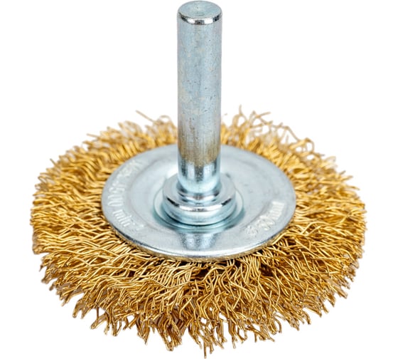 Изображение товара Щетка дисковая для дрели (латунированная проволока 0,3 мм, 50 мм) MIRAX 35145-050