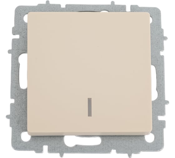 Изображение товара Проходной 1-клавишный выключатель IEK Brite с индикатором 10а вс10-1-7-бркр беж. BR-V12-1-10-K10