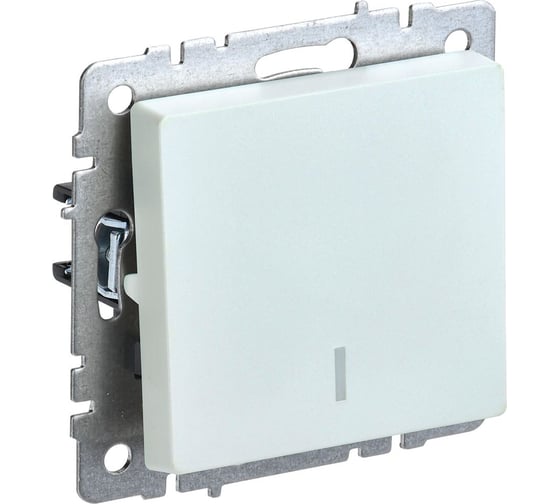 Изображение товара Проходной 1-клавишный выключатель IEK Brite с индикатором 10а вс10-1-7-брж жемч. BR-V12-1-10-K36