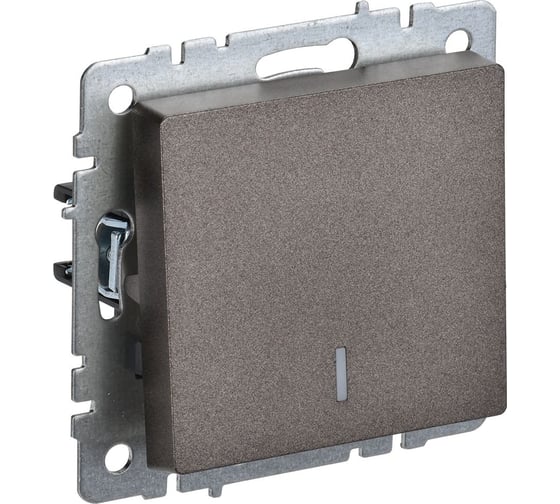 Изображение товара Проходной 1-клавишный выключатель IEK Brite с индикатором 10а вс10-1-7-бртб бр. BR-V12-1-10-K45