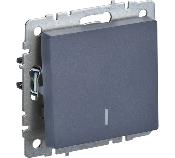 Изображение товара Проходной 1-клавишный выключатель IEK Brite с индикатором 10а вс10-1-7-брм мар. BR-V12-1-10-K35