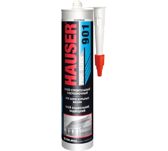 Изображение товара Строительный сверхпрочный клей TYTAN HAUSER №901, бежевый 260мл 623 45527