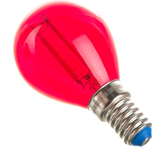 Изображение товара Лампа Uniel LED-G45-5W/RED/E14 GLA02RD светодиодная, форма шар UL-00002985