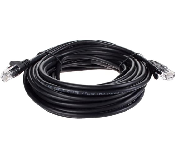 Изображение товара Литой патч-корд AOpen/Qust utp кат.5е 10m черный anp511-10m-bk ANP511_10M_BK