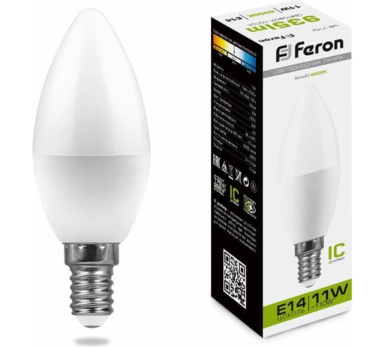 Изображение товара Светодиодная лампа FERON 11W 230V E14 4000K, LB-770 25942