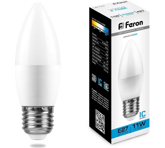 Изображение товара Светодиодная лампа FERON 11W 230V E27 6400K, LB-770 25945