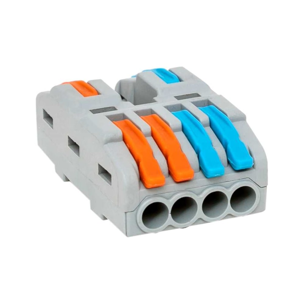 Изображение товара Разветвительная строительно-монтажная клемма EKF СМК 222-424 4 выхода 0,08-4 мм2, 40 шт