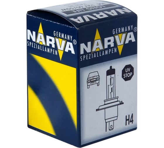 Изображение товара Автолампа NARVA H4 60 55 P43t-38 LONG LIFE 12V 1 10 100 488893000