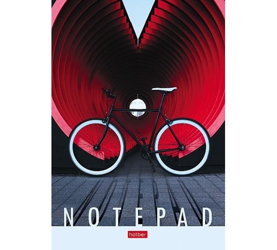Изображение товара Бизнес-блокнот Hatber 96 л, А5, 145x210 мм, клетка/линия, твердый переплет, матовая ламинация, велосипед, 20 шт в упаковке 075631