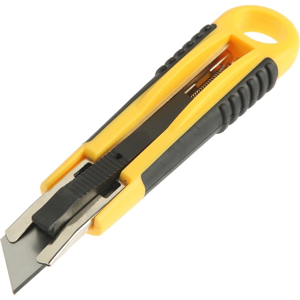 Изображение товара Нож ТУНДРА 2К корпус с металлической направляющей автовозврат 18 мм