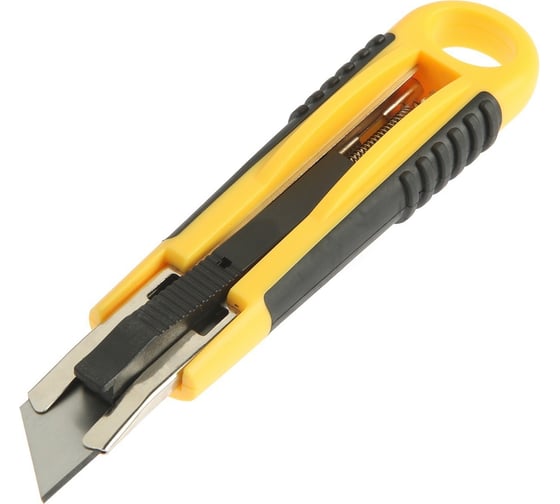 Изображение товара Нож ТУНДРА 2К корпус, металлическая направляющая, автовозврат, 18 мм 5368490