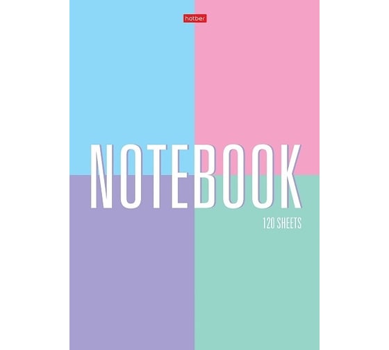 Изображение товара Бизнес-блокнот Hatber 120 л, А4, 5-цветов, блок клетка, твердый переплет, глянцевая ламинация, color line, 1 шт в упаковке 075630