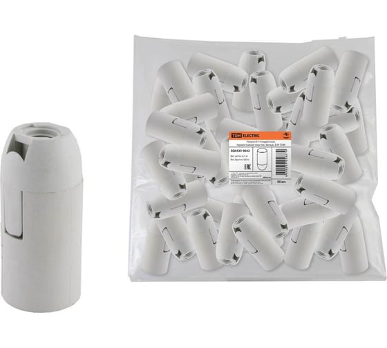 Изображение товара Патрон TDM ELECTRIC Е14 подвесной, термостойкий пластик, белый, Б/Н SQ0335-0032