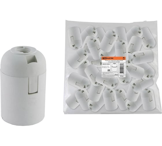 Изображение товара Патрон TDM ELECTRIC Е27 подвесной, термостойкий пластик, белый, Б/Н SQ0335-0030