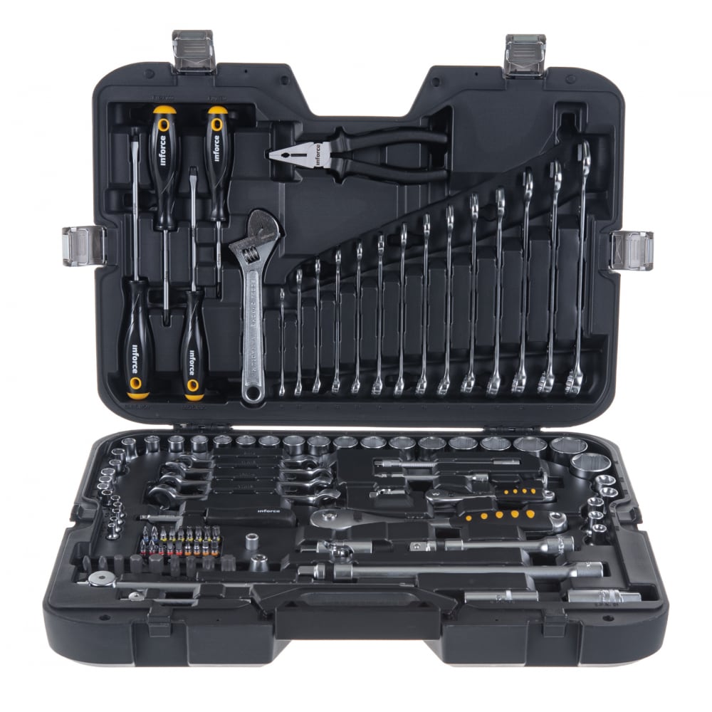 Набор инструментов Inforce профессиональный набор инструментов для авто deko dkat121 в чемодане 121 предмет черно желтый