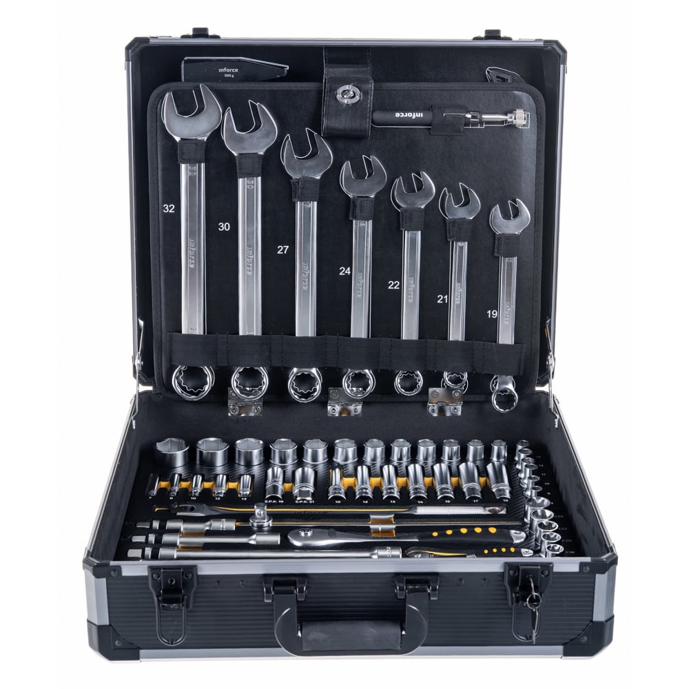 Набор инструментов Inforce набор ключей для раструбных гаек 3 8 дюйма и 1 2 дюйма набор из 19 метрических инструментов