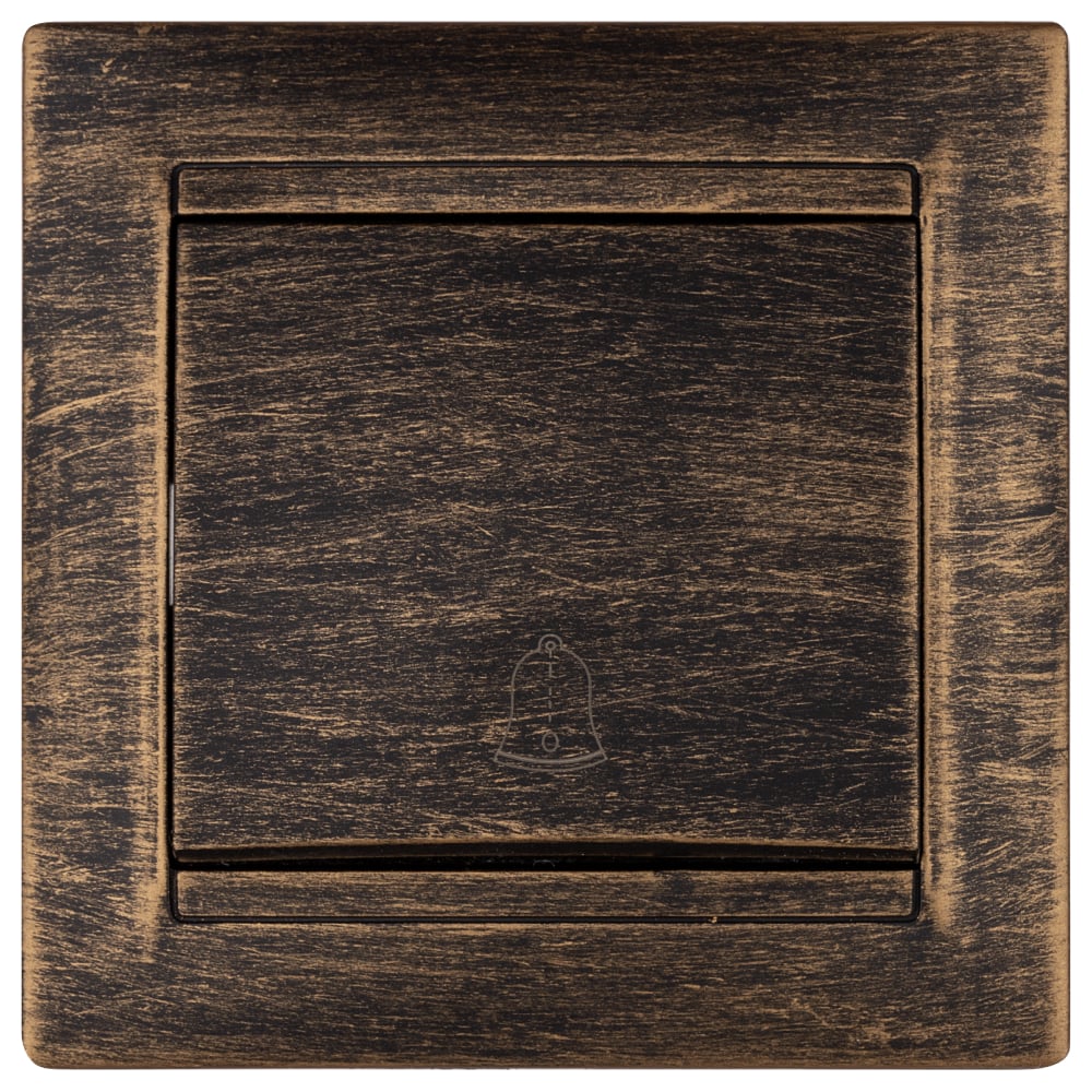 Изображение товара Звонковая кнопка TDM ELECTRIC 6А в стиле бронза, встраиваемая, проводная