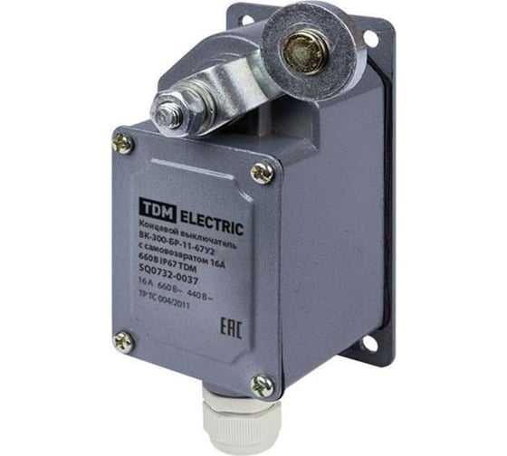 Изображение товара Концевой выключатель без самовозврата TDM ELECTRIC ВК-300-БР-11-67У2-25 16А 660В IP67 SQ0732-0038