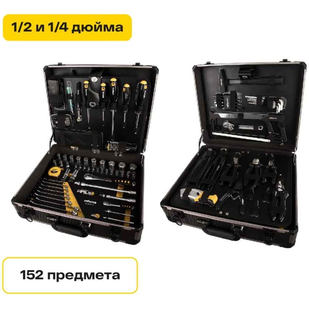 Набор инструментов Inforce присоединительный набор royal thermo 1 2 серый