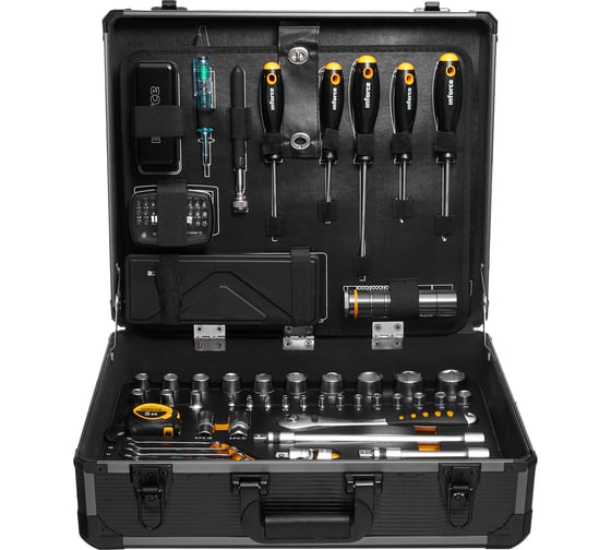 Изображение товара Набор инструментов Inforce 152 предмета 1/2 дюйма и 1/4 дюйма 06-07-18