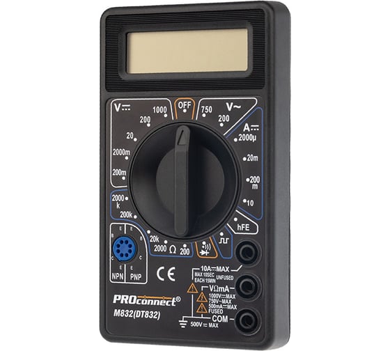 Изображение товара Цифровой мультиметр PROCONNECT M832 DT832 13-3012