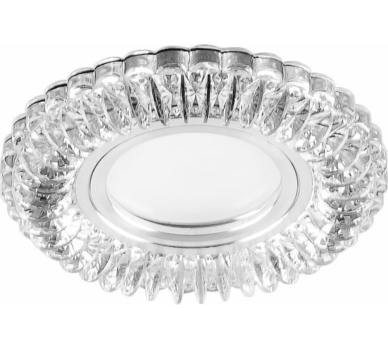 Изображение товара Встраиваемый потолочный светильник FERON со светодиод подсветкой, прозрач, хром, CD904 28977