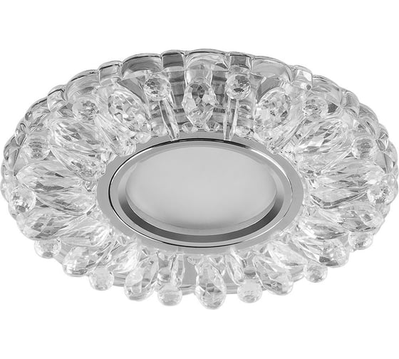 Изображение товара Встраиваемый потолочный светильник FERON с белой LED подсветкой CD914 MR16 G5.3 прозрачный 28985