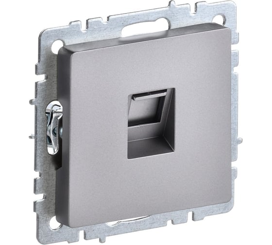 Изображение товара Компьютерная розетка rj45 IEK Brite кат.6 рк11-брс сталь BR-K10-2-K46
