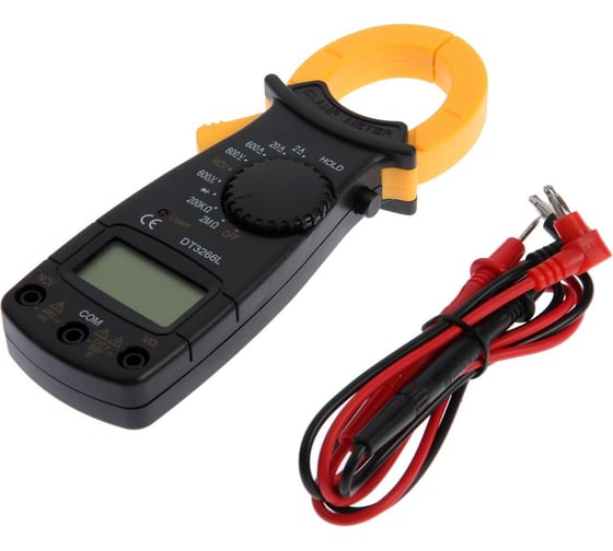 Изображение товара Токовые клещи ТУНДРА DT3266L, ACV/DCV, ACA, 2KΩ-200MΩ, прозвон, подсветка 2768109