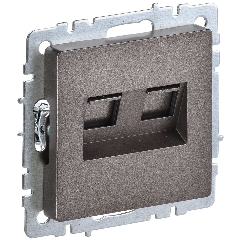 2-ная компьютерная розетка rj45 IEK Brite кат.6 рк11-2-бртб бр. BR-K20-2-K45