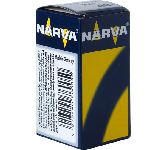 Изображение товара Автолампа NARVA №893 37.5W PG13 12V 1 10 100 480513000