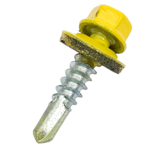 Изображение товара Саморез КРЕП-КОМП кровельный 5,5x25 RAL1018, жёлтый К (250шт) ск55251018кф
