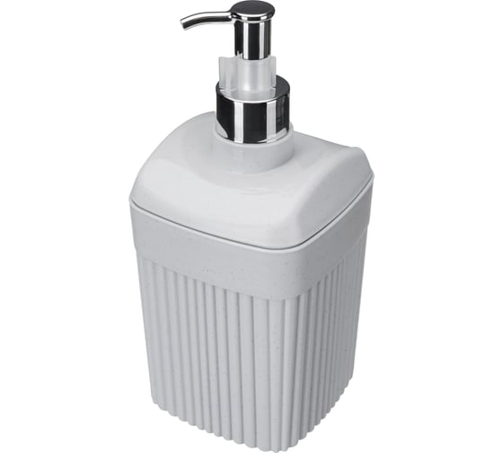 Изображение товара Диспенсер для жидкого мыла Econova "velvet" 90x90x187мм, 0,65л (светло-серый флэк) 435220938