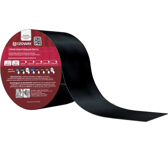 Изображение товара Герметизирующая лента IZOWAY 100х0.6 мм, 10 п. м, графит 23600