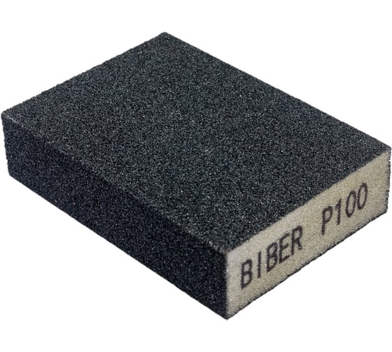 Изображение товара Губка шлифовальная четырехсторонняя р100, 100x70x25мм (25/250) Biber 70673 тов-149932