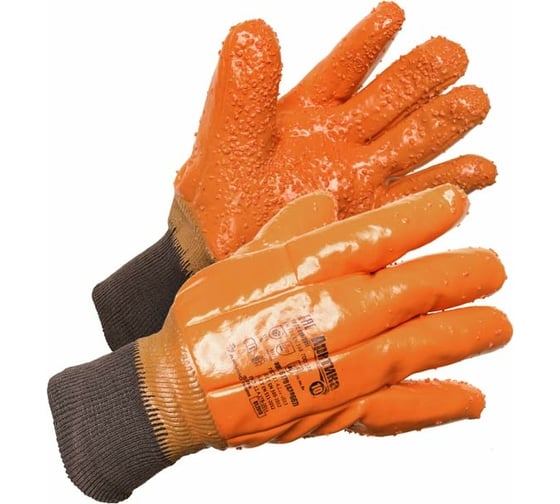 Изображение товара Утепленные водостойкие перчатки с манжетой Ампаро Арктика крага, ПВХ крошка (т) размер 10 6170 (438667)-10