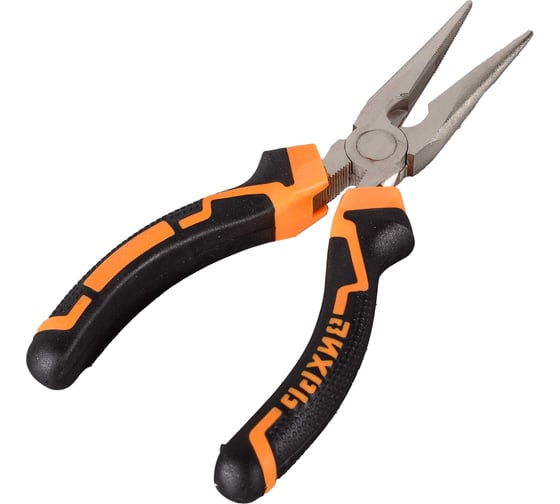 Изображение товара Длинногубцы Вихрь прямые, 160 мм, никелированные, двухкомпонентные рукоятки 73/6/3/10