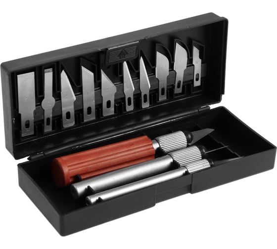 Изображение товара Набор резцов по дереву ЛОМ пластиковая рукоятка, 13 шт. 2303624