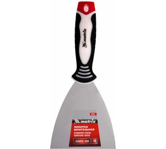 Изображение товара Шпательная лопатка из нержавеющей стали, 100 мм, 3-компонентная ручка MATRIX 85536