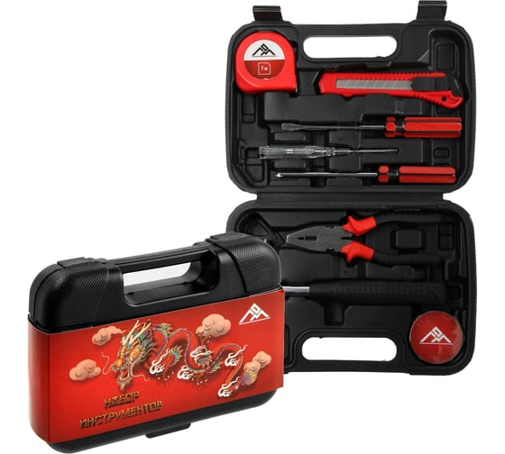 Изображение товара Набор инструментов ЛОМ в подарочном кейсе к Новому году, 8 предметов 9305202