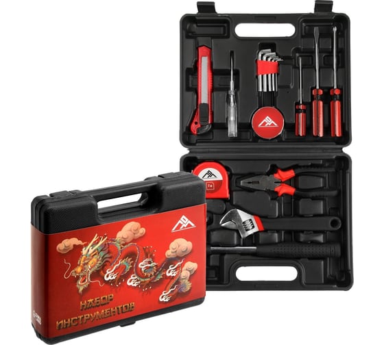 Изображение товара Набор инструментов ЛОМ в подарочном кейсе к Новому году, 15 предметов 9305203