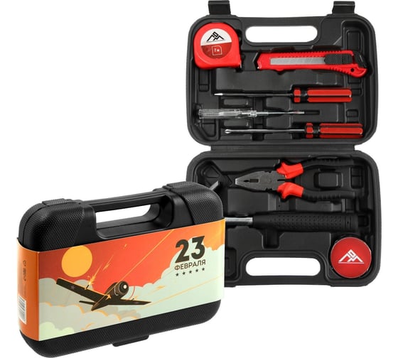 Изображение товара Набор инструментов ЛОМ в подарочном кейсе к 23 февраля, 8 предметов 9305216