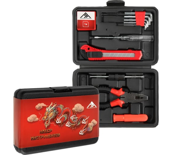 Изображение товара Набор инструментов ЛОМ в подарочном кейсе к Новому году, 11 предметов 9305199