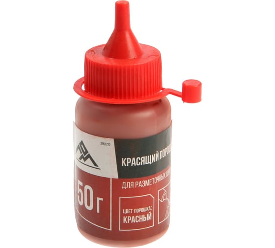 Изображение товара Разметочный набор ЛОМ шнур малярный 15 м, красящий порошок 50 г, красный 2961722