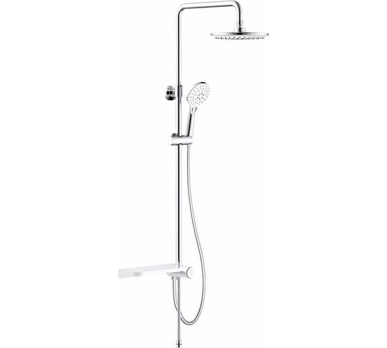 Изображение товара Душевой гарнитур с верхней лейкой IDDIS, белый, Ray, RAYSW3Fi76