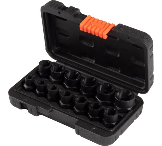 Изображение товара Набор торцевых головок для поврежденных гаек и болтов 1/4"-3/4", кейс, 14 предметов AFFIX AF10930014C