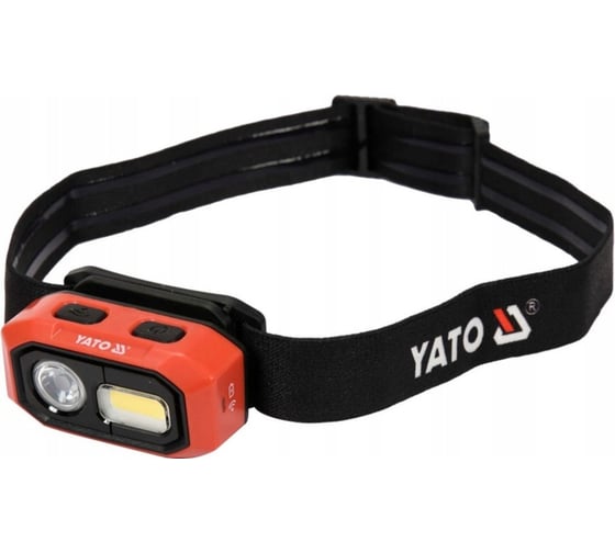 Изображение товара Налобный аккумуляторный фонарь YATO 480лм (датчик движения) YT-08592